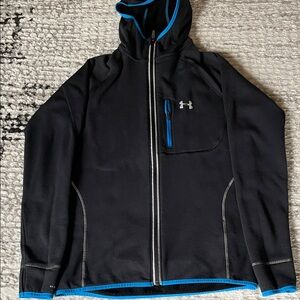 Under Armour Men's Black Performance Jacket with Blue Trim